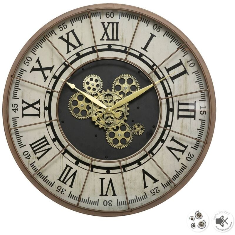 Atmosphera - Horloge Stella métal D57cm créateur d'intérieur