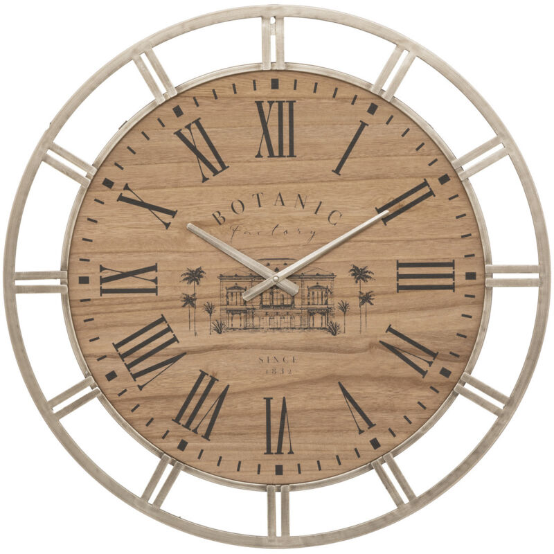 Horloge 70 cm métal et bois Bota Atmosphera