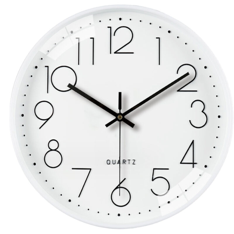 Yzmrbdqc - Horloge murale 12 pouces, élégante, moderne, silencieuse, sans tic-tac, à quartz, fonctionne avec piles, design décoratif rond pour la