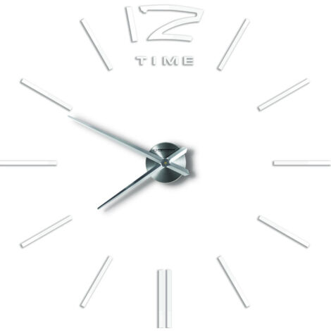 Horloge murale 3D Saint-Marin ES512B, blanche, à monter soi-même, grand format