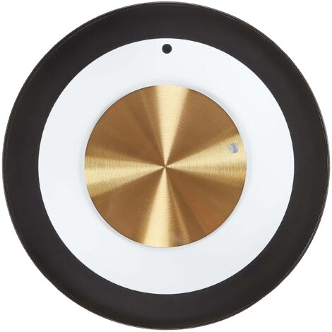 Horloge Murale à Suspendre ⌀ 30 cm Design Moderne Sans Chiffres Acier Noir et Blanc Cluses