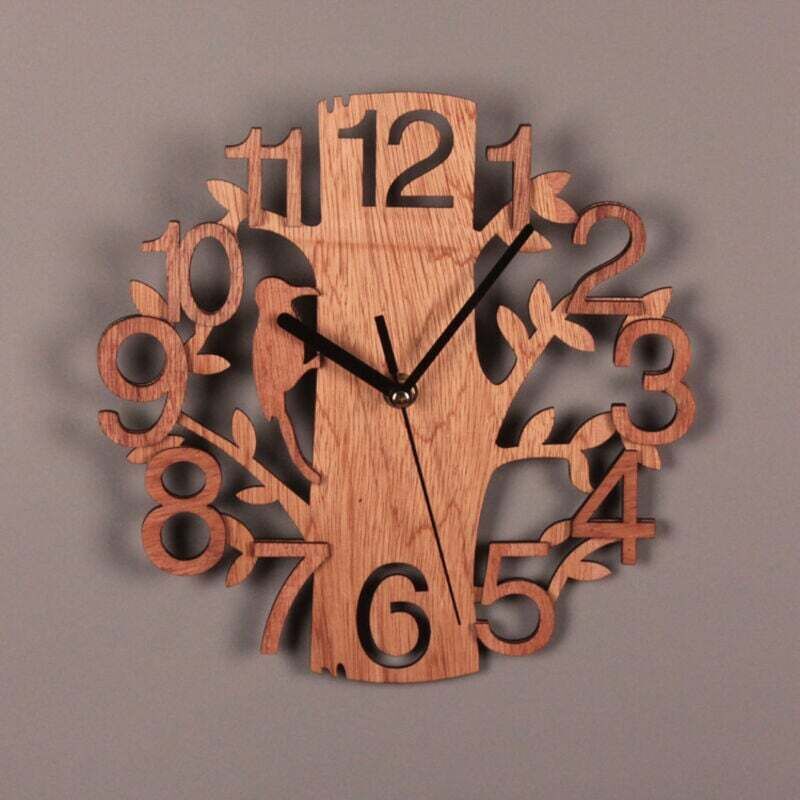 Horloge murale arbre muet sans tique Convient pour le bureau, la cuisine, le salon, la chambre à coucher