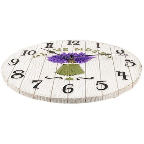 Horloge murale artisanale en résine pour extérieur, horloge patio espace ouvert, cadran décoratif résistant aux intempéries.