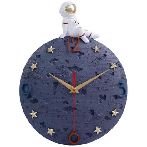 Horloge murale astronaute moderne de luxe, décoration personnalisée pour salle à manger et maison, design tendance et original.