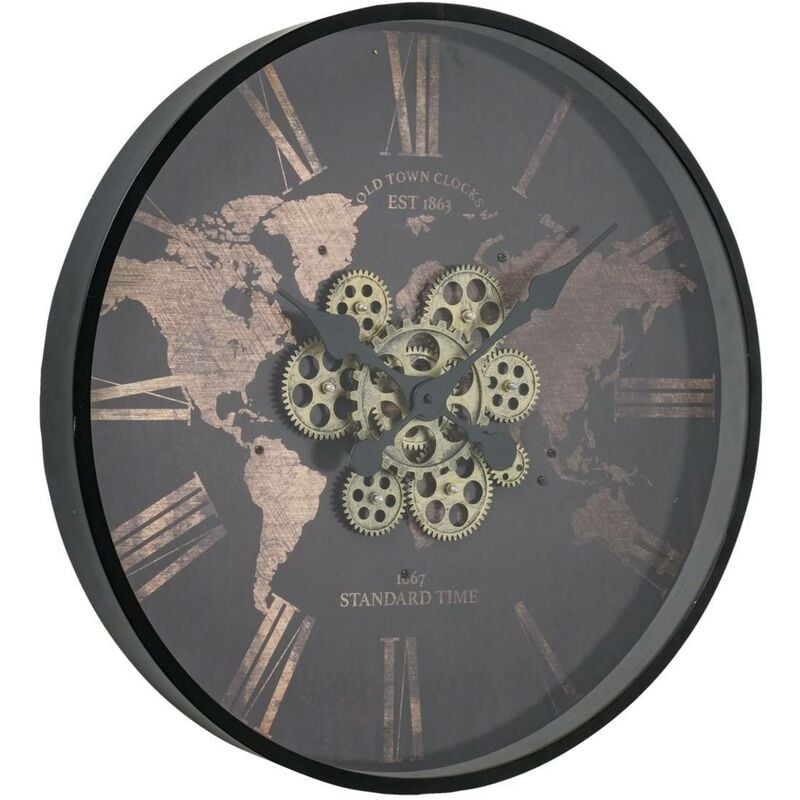 Horloge murale avec mécanisme Rodas visible, ø 57 cm