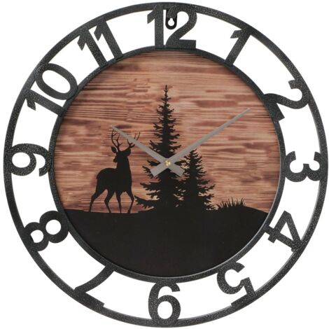 BOLTZE GRUPPE Horloge murale avec motif d'hiver, LUDWIG, Ø 45 cm