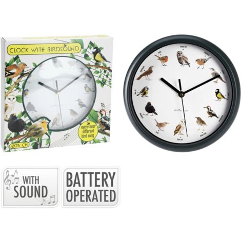Horloge murale avec sons d'oiseaux