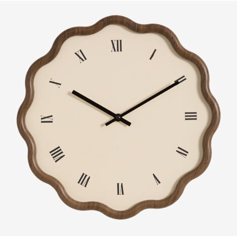 Horloge murale Axley en MDF Ø35 cm SKLUM Brun Caramel