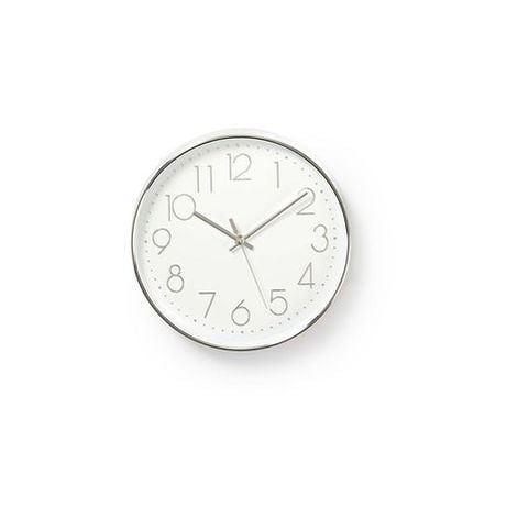 HORLOGE MURALE CIRCULAIRE | 30 CM DE DIAMÈTRE | BLANC ET ARGENT NEDIS
