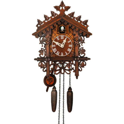 Horloge murale coucou en bois, modèle privé transfrontalier 2021, horloge coucou simple, réveil, décoration créative RC-01