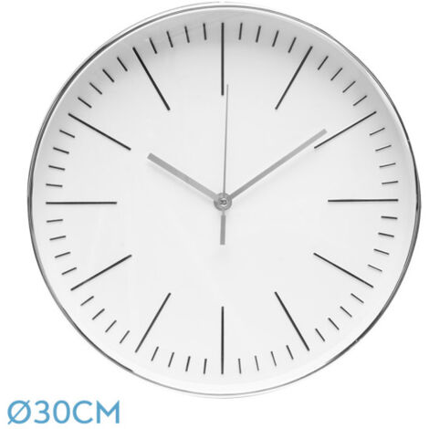 Horloge murale de hera argent 30d mouvement continu