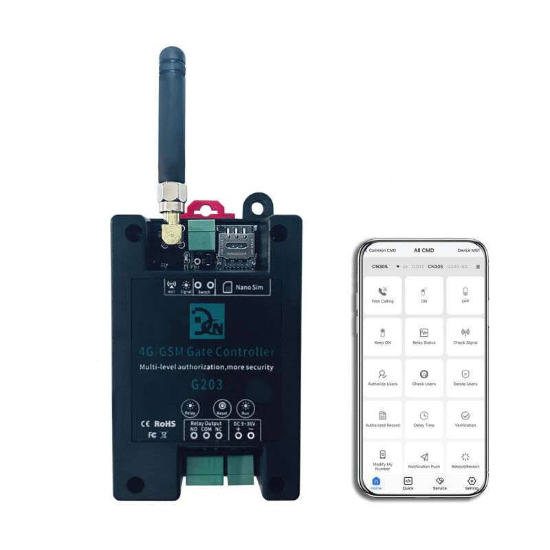 Tumalagia - Contrôleur de portail 4G/GSM G203, télécommande sans fil gsm, ouvre-porte, prise en charge de l'autorisation d'utilisateur ordinaire,