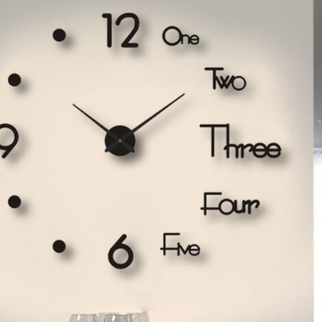 Horloge Murale Décorative - Cadran Silencieux Sans Cadre - Acrylic/Metal - 193g - Pour Salon et Bureau