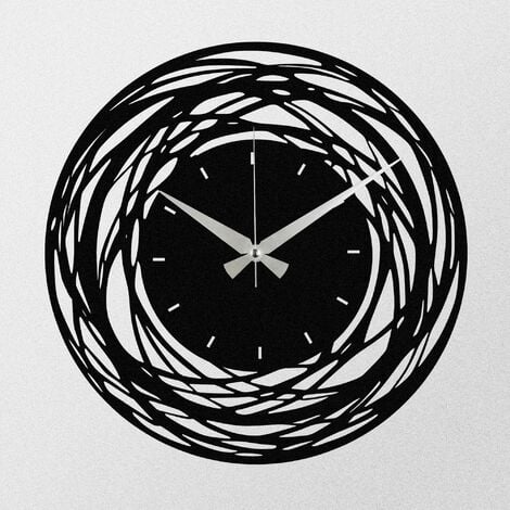 WELLHOME Horloge murale décorative en métal 'rotations'.