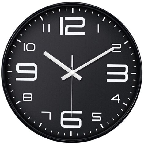 Horloge Murale Design 12 Pouces - Non Tictaquant, Silencieuse, sur Piles - Pour un Intérieur Contemporain