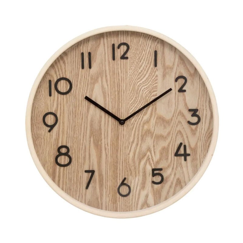 Horloge Murale Design 'Ivana' 38cm Naturel
