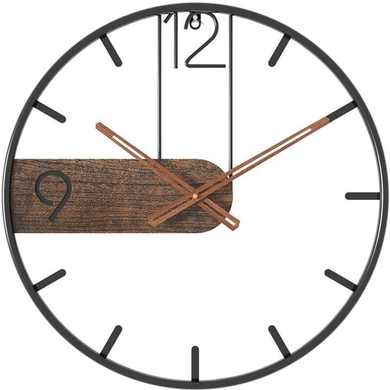 Horloge Murale Design Moderne et Vintage, Silencieuse sans Tic-Tac, Grande Horloge Murale Géante , Idéale pour Le Salon Cuisine Bureau