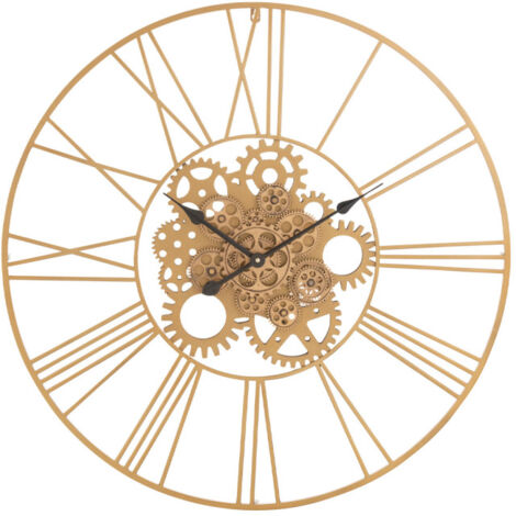 Horloge Murale Design "Pietro" 80cm Or