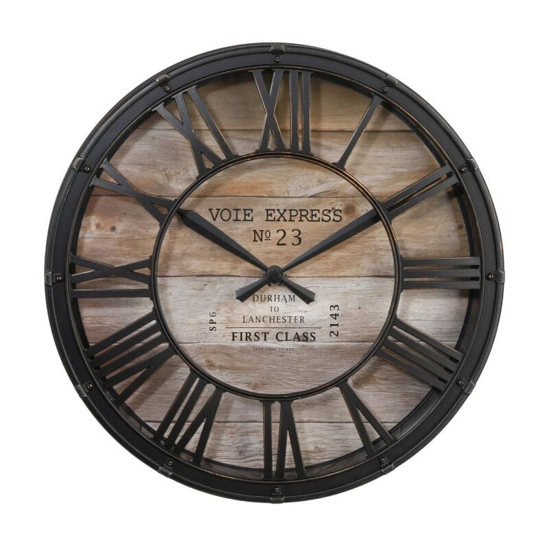 Atmosphera - Horloge Murale Design 'Vintage' 37cm Naturel