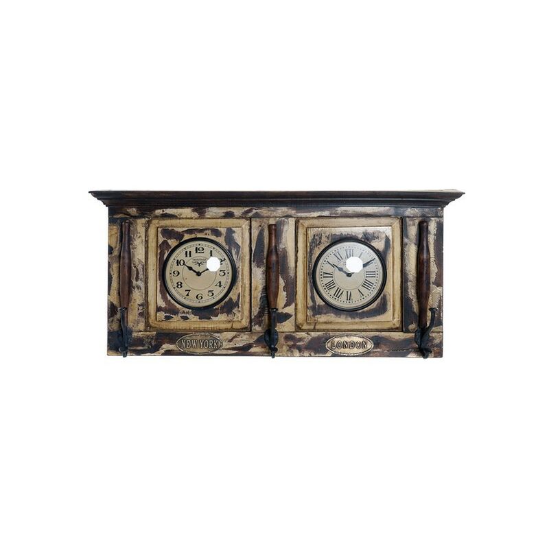 Dkd Home Decor - Horloge Murale London Teck (81 x 15 x 37 cm)