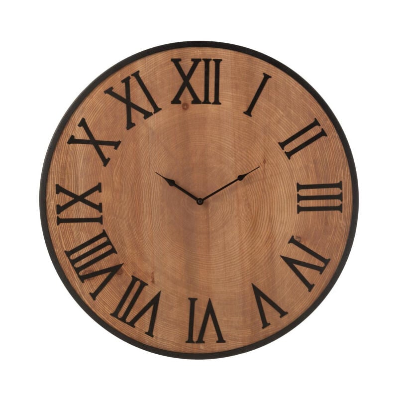 Paris Prix - Horloge Murale Effet Bois 'Nue' 60cm Naturel