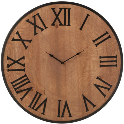 Horloge Murale Effet Bois "Nue" 60cm Naturel