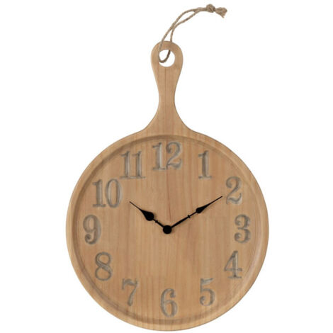 Horloge Murale en Bois "Planche" 57cm Naturel