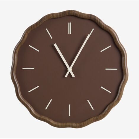 Horloge murale en MDF Ø35 cm Tovarx SKLUM Marron Chocolat