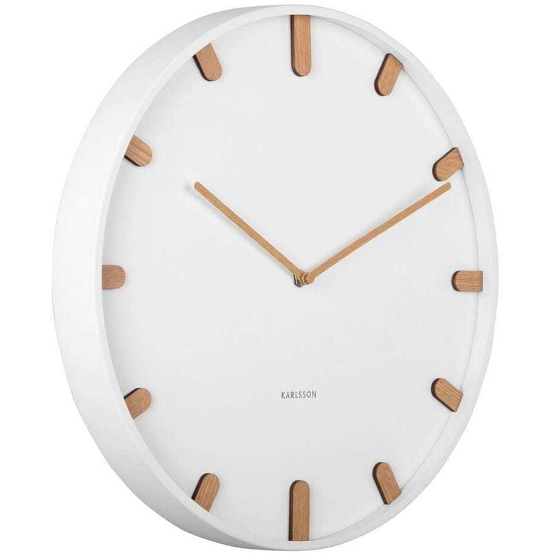 Horloge murale en métal Grace Blanc