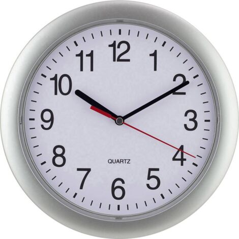 Horloge murale EUROTIME 22222 à quartz 25 cm argent