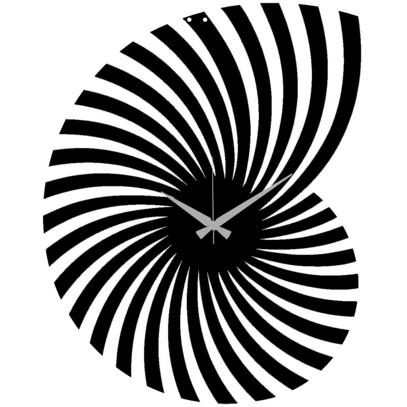 Epikasa - Horloge Murale Géométrique 46, Métal, Noir, 50x0,15x64 cm