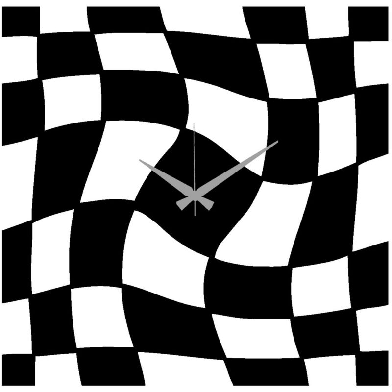 Epikasa - Horloge Murale Géométrique 61, Métal, Noir, 41x0,15x40 cm cm