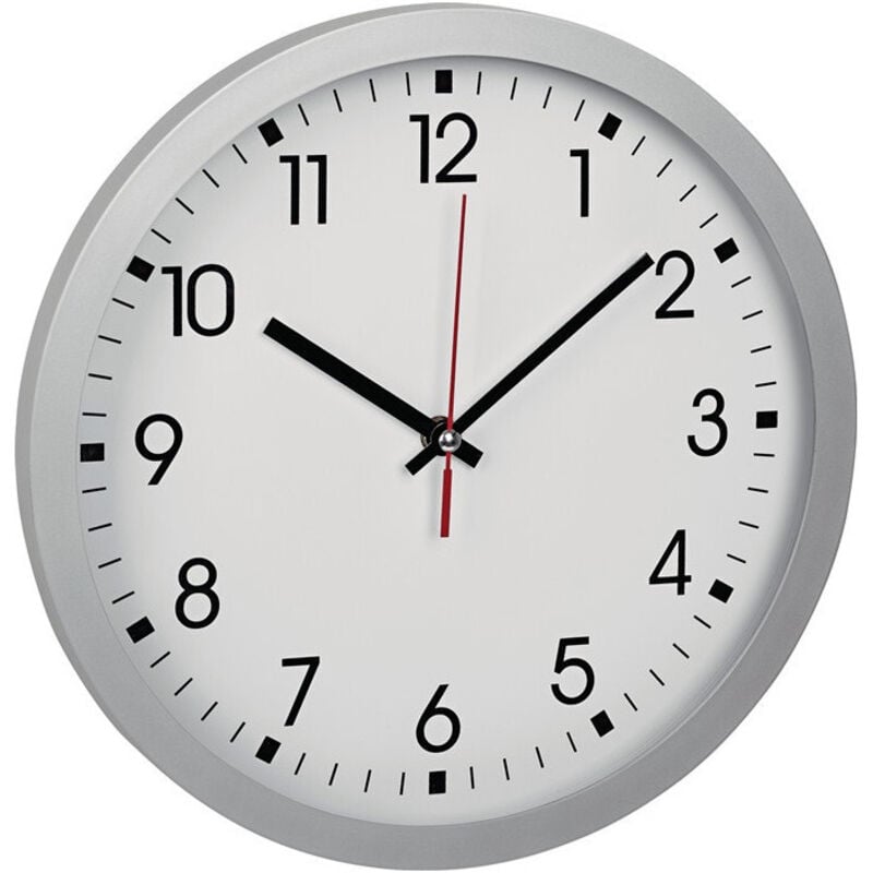 Herter - Horloge murale horloge à quartz cuivre argent D.300mm 1,5 v chiffres tfa