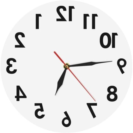 Horloge murale inversée à piles Art créatif décoration murale montre de temps numérique décor à la maison