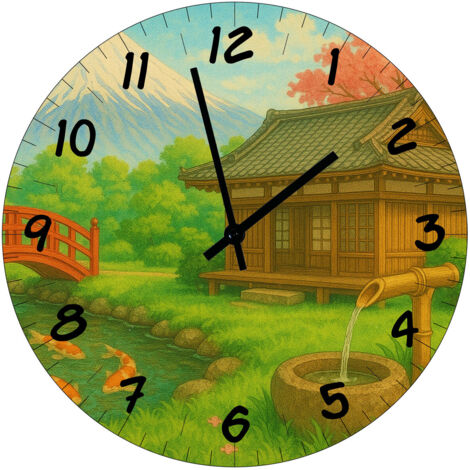 Horloge murale  Jardin Japonais
