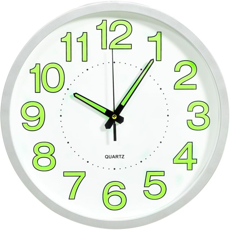 Vidaxl - Horloge murale lumineuse Blanc 30 cm