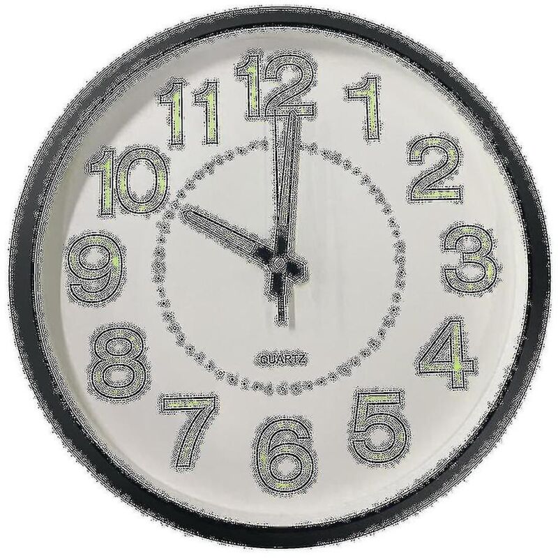 Horloge murale lumineuse silencieuse de 12 pouces/30 cm avec veilleuse qui brille dans le noir, horloge ronde, salon