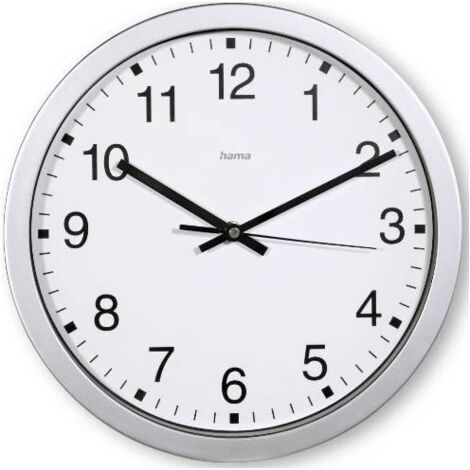 HORLOGE MURALE ''MAJORQUE'', Ø 30 CM, ARGENTÉ HAMA