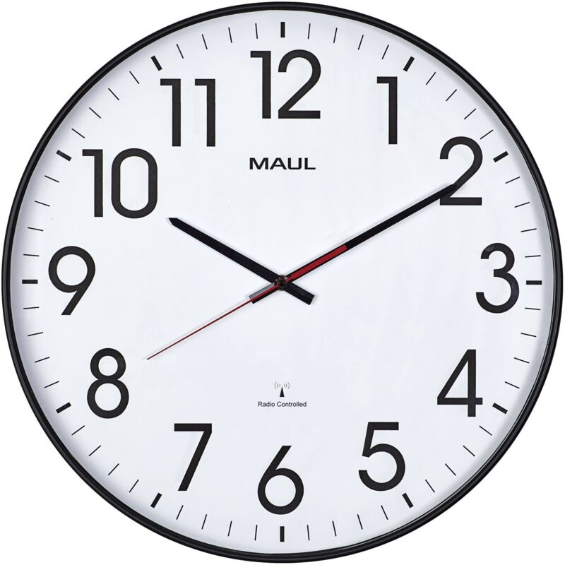 Maul - 9054890 horloge murale horloge murale numérique rond noir, blanc