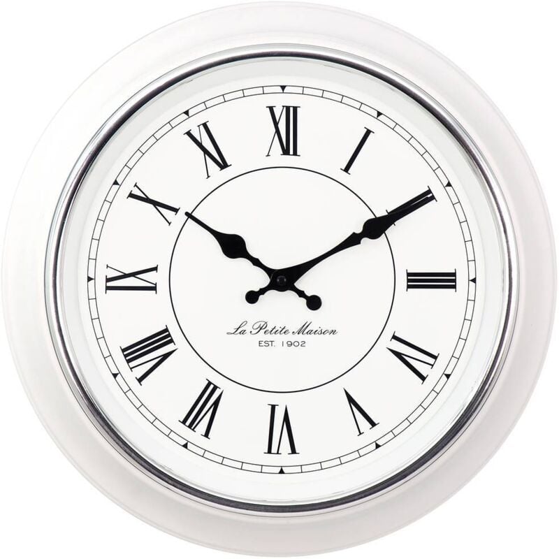 Horloge murale Mebus 19233 à quartz 40 cm x 5 cm blanc