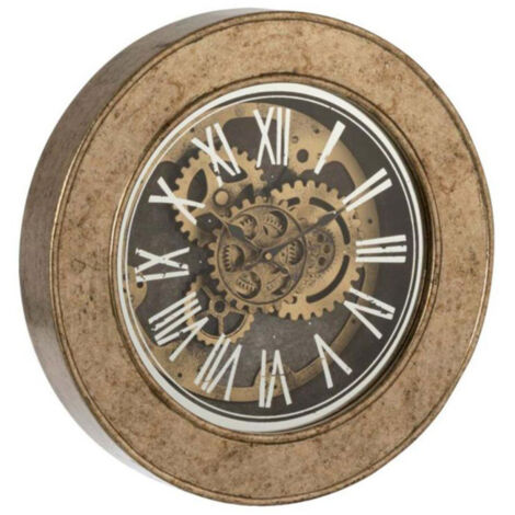 Horloge Murale "Mécanisme Antique" 50cm Naturel