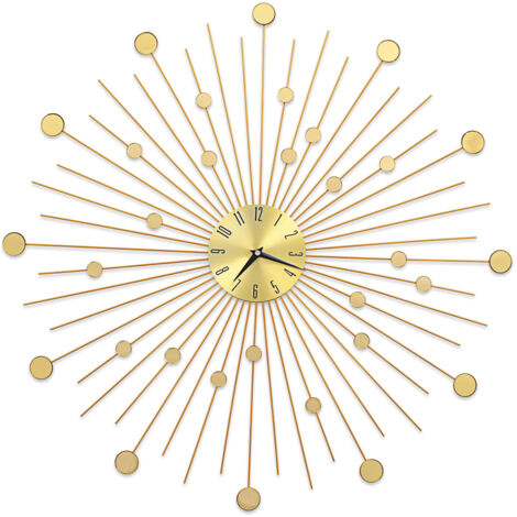 vidaXL Horloge Murale Métal Salon Salle de Séjour Multi-taille Multicolore