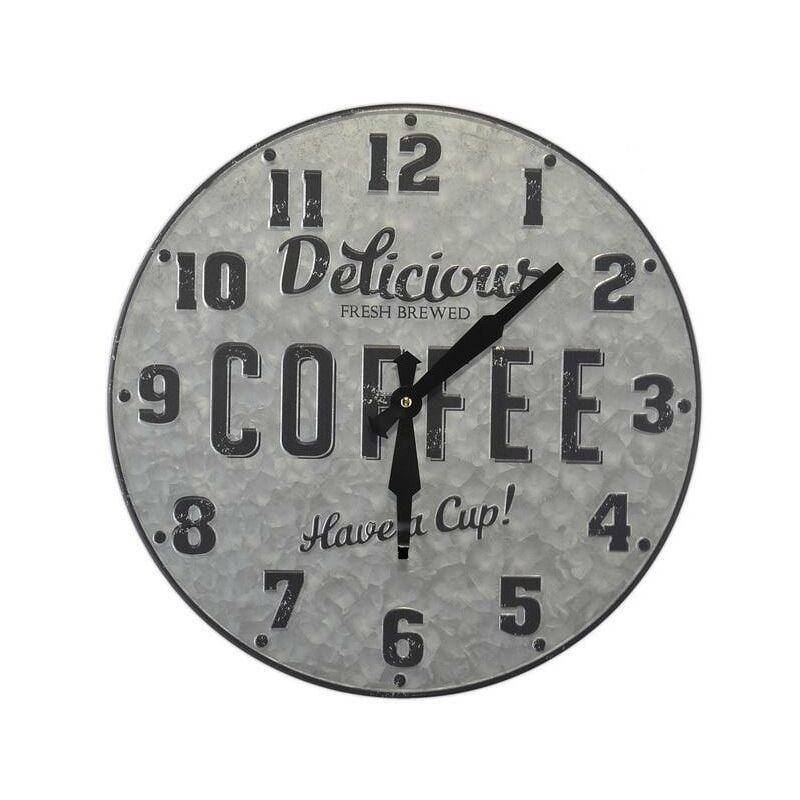 Horloge murale métal et zinc 40x6x40cm