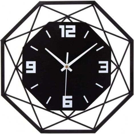 Horloge Murale Métal Silencieuse Vintage Grand Modèle pour Salon Chambre Cuisine Bureau