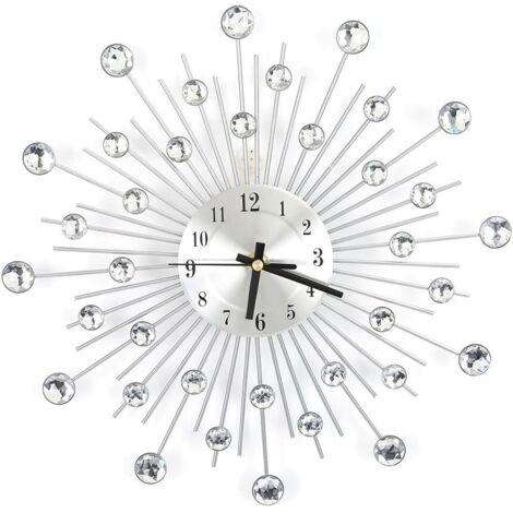 Horloge murale moderne (33 x 33 cm), silencieuse, à monter soi-même, grande horloge murale 3D, moderne