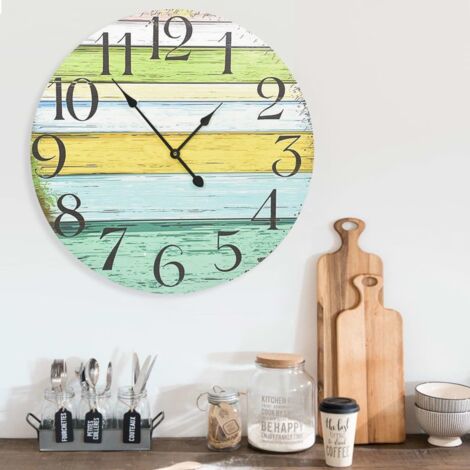 Horloge murale Multicolore 60 cm MDF vidaXL