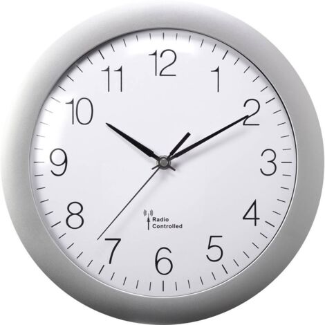 Horloge murale MXP3601S radiopiloté(e) 300 mm x 56 mm argent