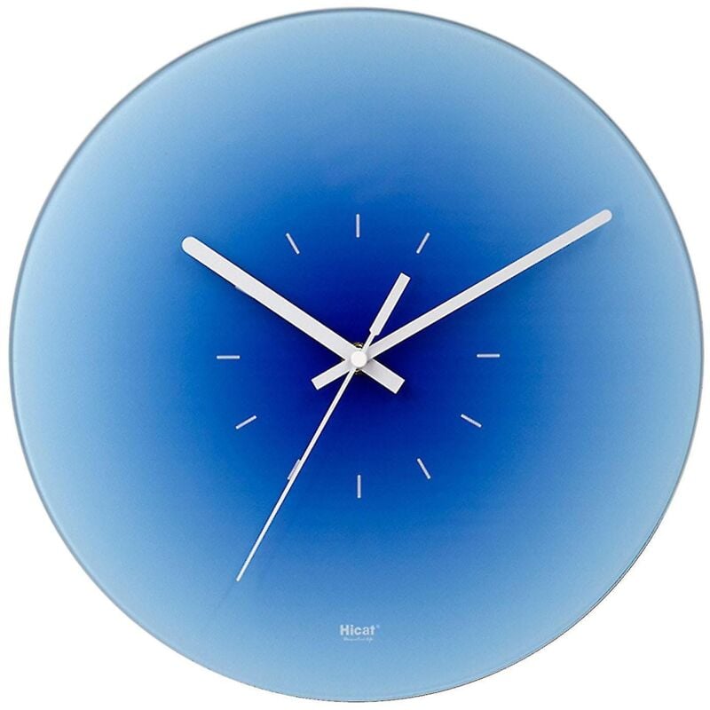 Feiyue - Horloge murale nordique au coucher du soleil, à piles, avec aiguille pointue, horloge ronde silencieuse