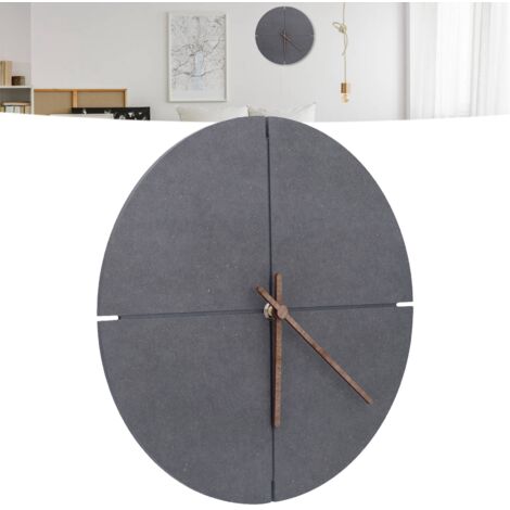 Horloge Murale [Nordique Bois Nature] Pendule Silencieuse Quartz Grand Cadran 28cm Design Minimaliste Bureau Salon