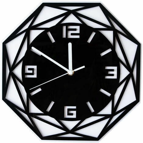 Horloge à poser décorative lumineuse Alanis Métal Noir